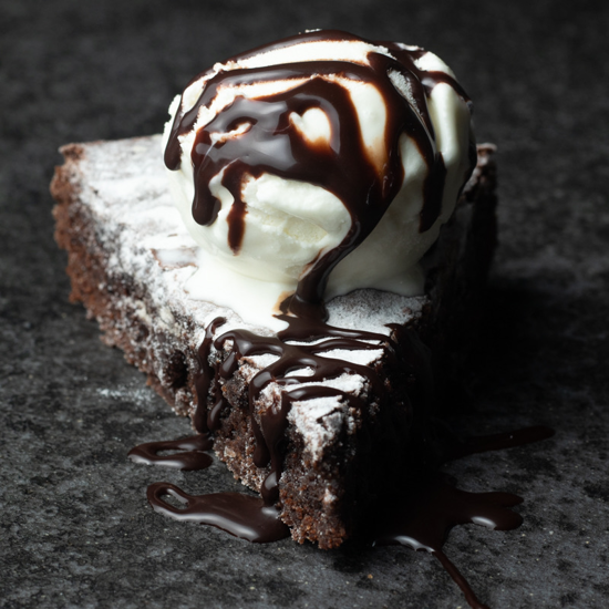 Imagen de Brownie con helado